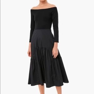 Tuckernuck Black Marissa off shoulder midi dress